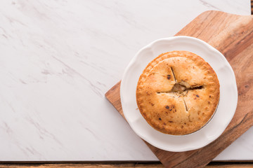 Small sweet apple pie dessert