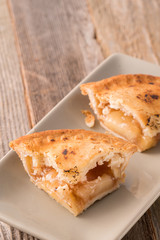 Small sweet apple pie dessert