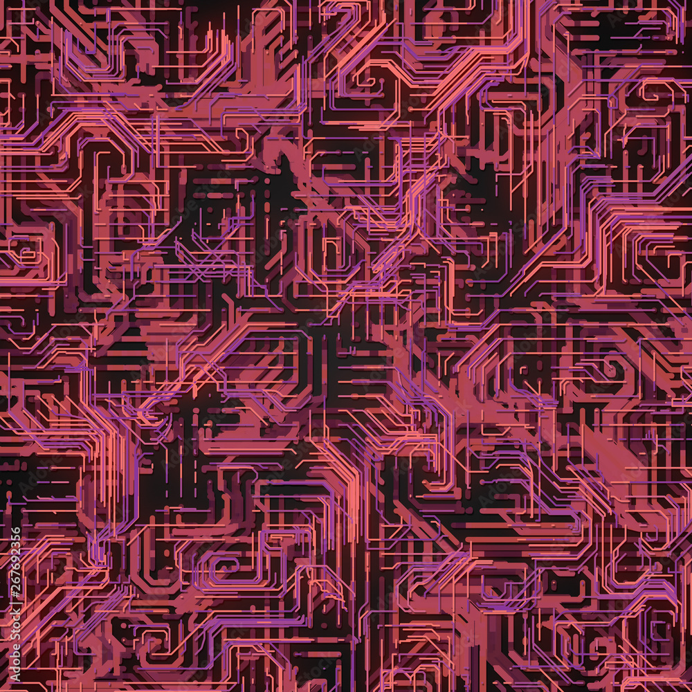 Fototapete digital pink colored lines abstract background. modern covers design with geometric pattern. 3d rend
