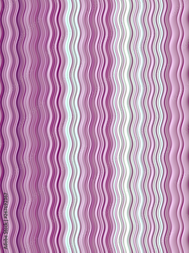 Aufkleber Colored Wavy Background. Dynamic Effect. Design Template. Modern Pattern. 3d rendering