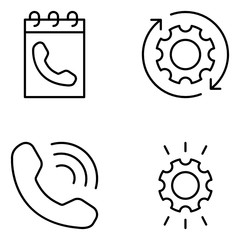 Call Centre Vector Icon Set
