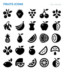 Fruits Vector Icon Set