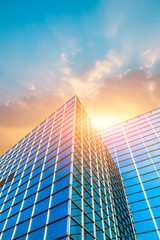 Modern office building detail,glass surface