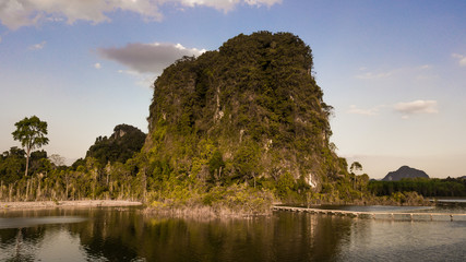 Fototapeta na wymiar Landscape of mountain in krabi province Thailand