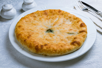 Ossetian pie with spinach