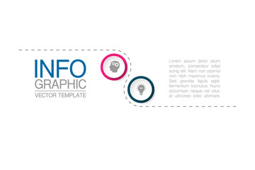 Vector iInfographic template for business, presentations, web design, 2 options.