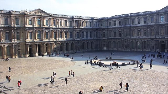 The Cour Carr&eacute;e, One Of The Main Courtyards Of The Louvre Palace In Paris.