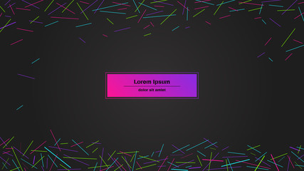 Naklejka premium Minimal colorful abstract background. Random chaotic lines abstract geometric pattern. Vector illustration