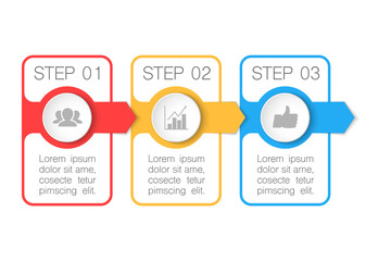 Vector iInfographic template for business, presentations, web design, 3  options.
