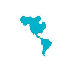 american continent maps silhouette