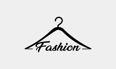 Fashion logo with a hanger combination