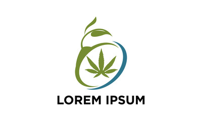 Cannabis and medical logo design