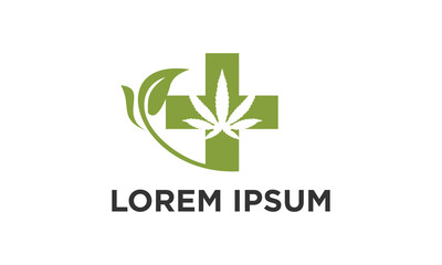 Cannabis and medical logo design