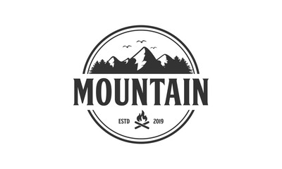 Mountain adventure logo design
