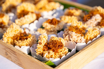“Khao Tan” rice craker thai dessert
