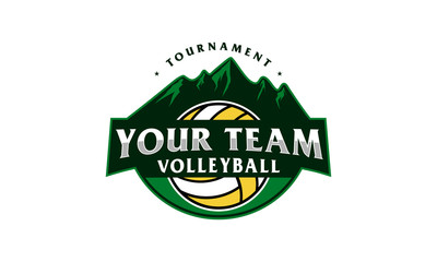 Volleyball sport logo