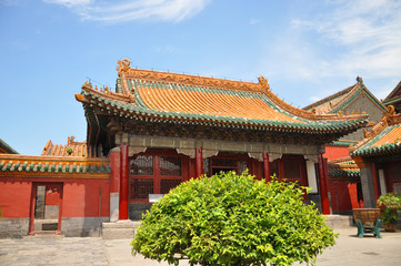 Diguang Hall in the Shenyang Imperial Palace (Mukden Palace), Shenyang, Liaoning Province, China. Shenyang Imperial Palace is UNESCO world heritage site built in 400 years ago.