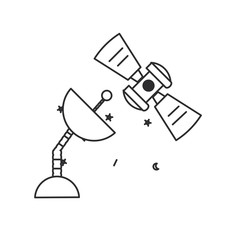 space antenna with satellite isolated icon