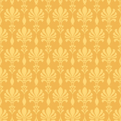 Seamless patterns. Yellow background texture in Asian style for your design