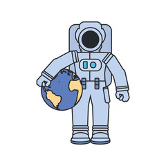 Obraz premium astronaut suit with planet earth