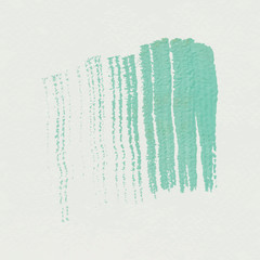 Green paint on a canvas