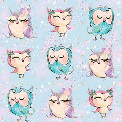 seamless pattern with birds