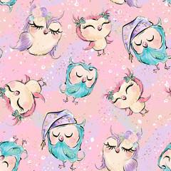 seamless pattern with birds