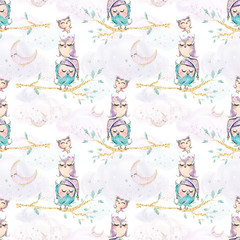 seamless pattern with birds