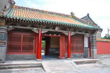 Zuoyi (Left) Gate beside the Chongzheng Hall in Shenyang Imperial Palace (Mukden Palace), Shenyang, Liaoning Province, China. Shenyang Imperial Palace is UNESCO world heritage site built.