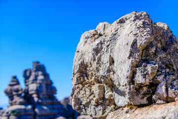 Fototapeta premium El Torcal de Antequera is a nature reserve located to the south of the city of Antequera, in the province of Andalusia. Spain