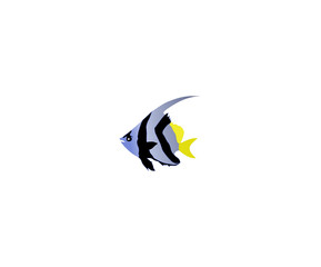 Fototapeta premium Vector. tropical fish trout under the Caribbean Sea