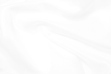 Smooth elegant white silk or satin luxury cloth texture as wedding background, White cloth background abstract with soft waves.