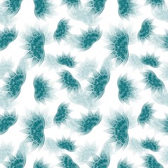 Lotus flower seamless vector pattern