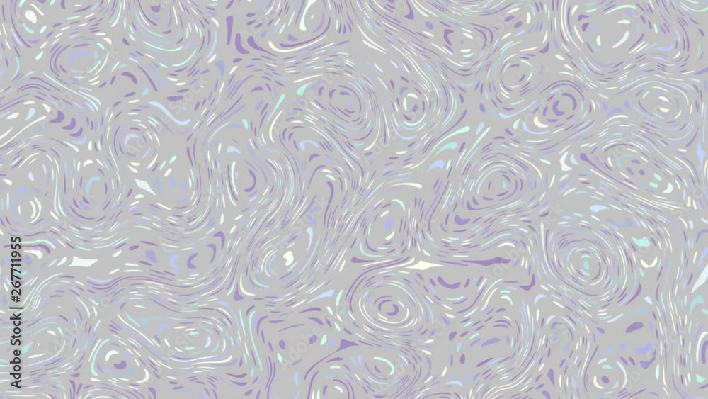Poster Moving and transform random wavy texture. Abstract psychedelic animated looping footage.
