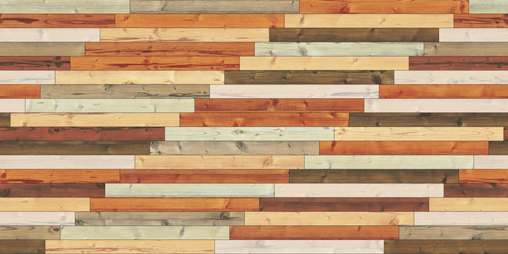 Seamless wood parquet texture (linear colorful)