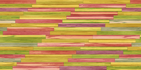 Seamless wood parquet texture (linear colorful)