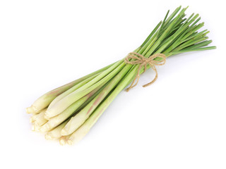 Lemon grass isolated on white background, herb and medical concept