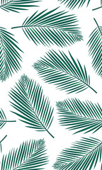 Seamless pattern with palms leaf