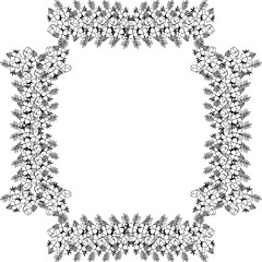 Vector illustration various pattern for wreath frame