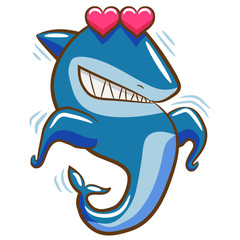 Naklejka premium baby shark vector