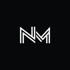 N and  Minitials letter icon vector