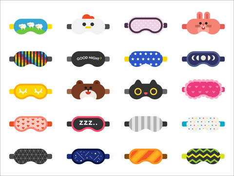 Sleep design set of cute design. flat design style minimal vector illustration