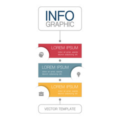 Vector iInfographic template for business, presentations, web design, 3 options.