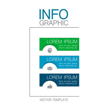 Vector iInfographic template for business, presentations, web design, 3 options.
