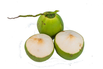 Young coconuts for drinking coconut water at phatthalung Thailand.