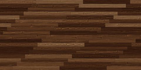 Seamless wood parquet texture (linear dark brown various)