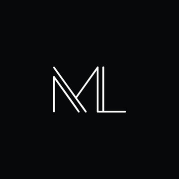 M and L initials letter icon vector