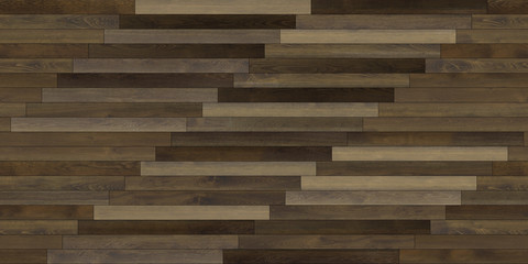 Seamless wood parquet texture (linear dark brown various)
