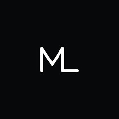 M and L initials letter icon vector