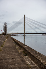 Fototapeta premium riverside view to the old city center of Riga, Latvia